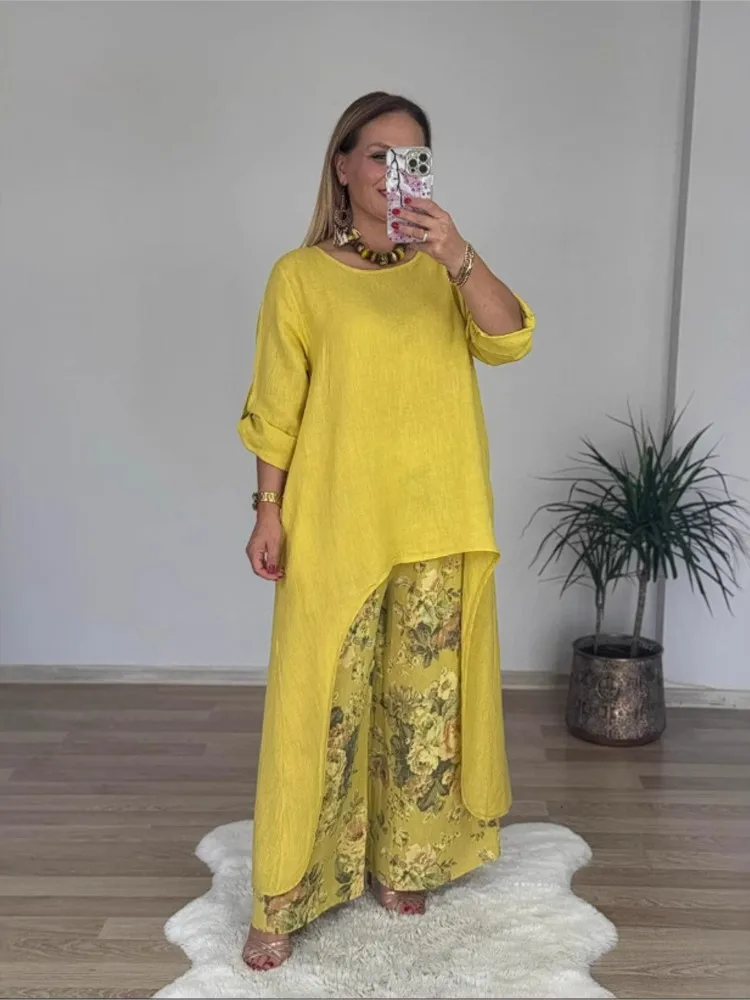 Conjunto Casual Lino y Algodón S-3XL - Imagen 4