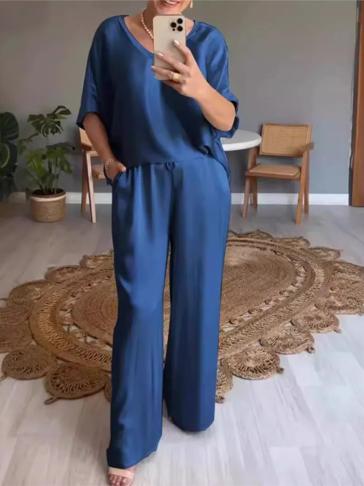 Conjunto Casual de Satén Liso - Imagen 7