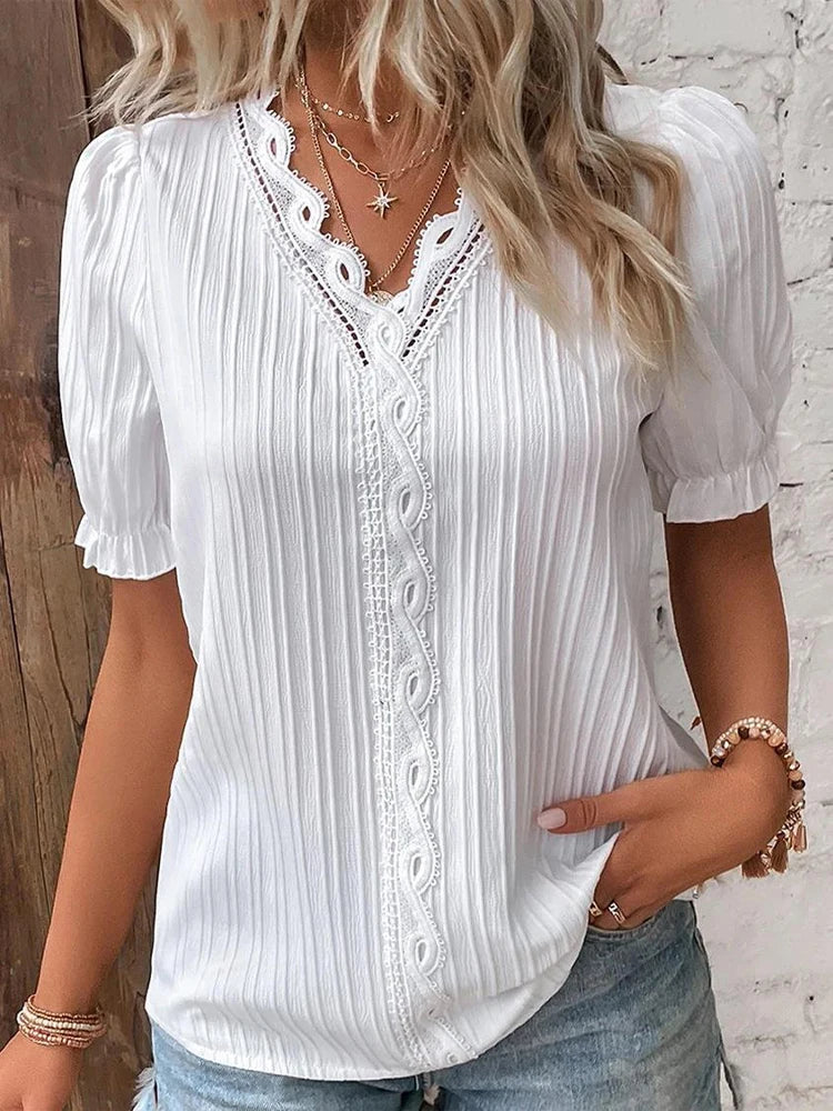 Blusa Tejida con Cuello V - Imagen 3