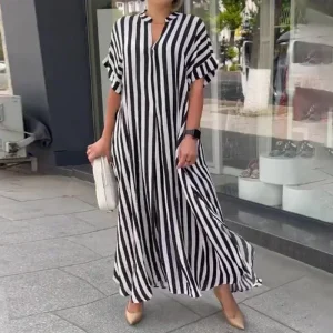 Vestido Largo a Rayas