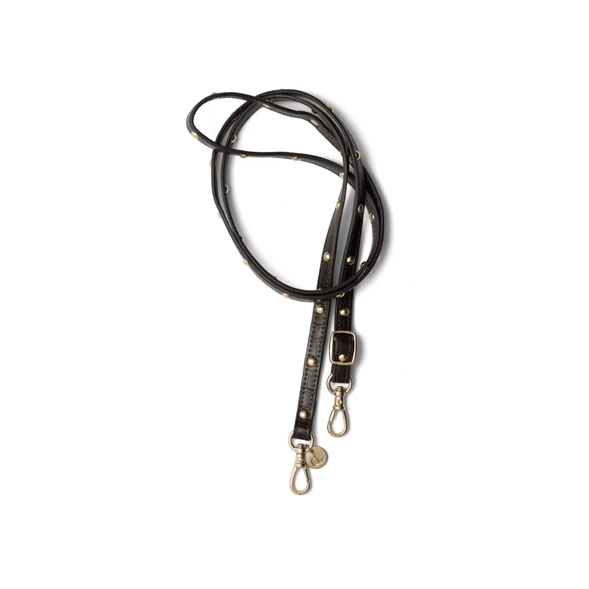 Phone strap | Slimline with Studs | Chocolate Brown - Imagen 2