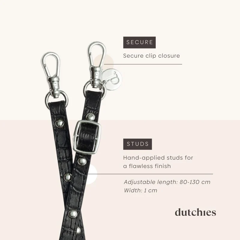 Phone Strap | Slimline Studs Silver | Noir - Imagen 7