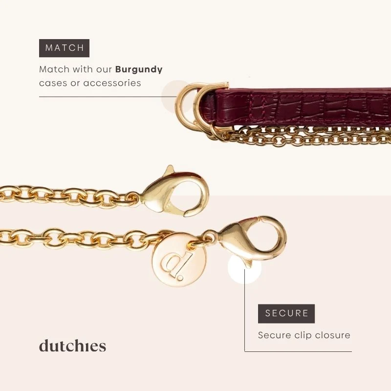 Spanish Chain Set | iPhone | Burgundy - Imagen 7