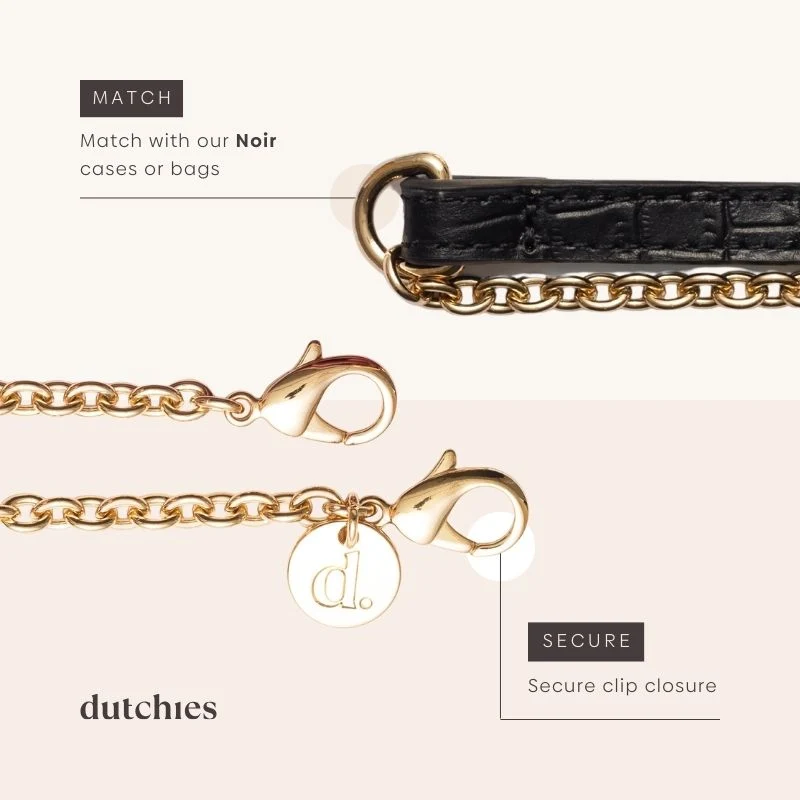 Spanish Chain Set | iPhone | Noir | Gold - Imagen 8