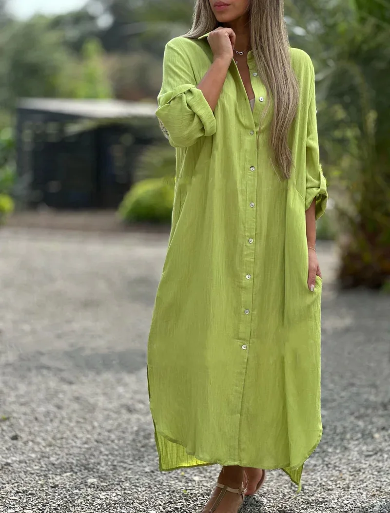 Vestido de Algodón y Lino - Imagen 9