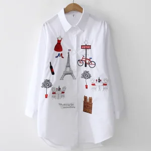 Blusa Casual de Manga Larga
