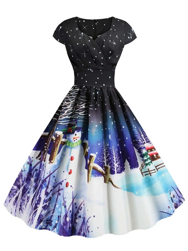 Vestido Vintage Navideño con Estilo - Imagen 4