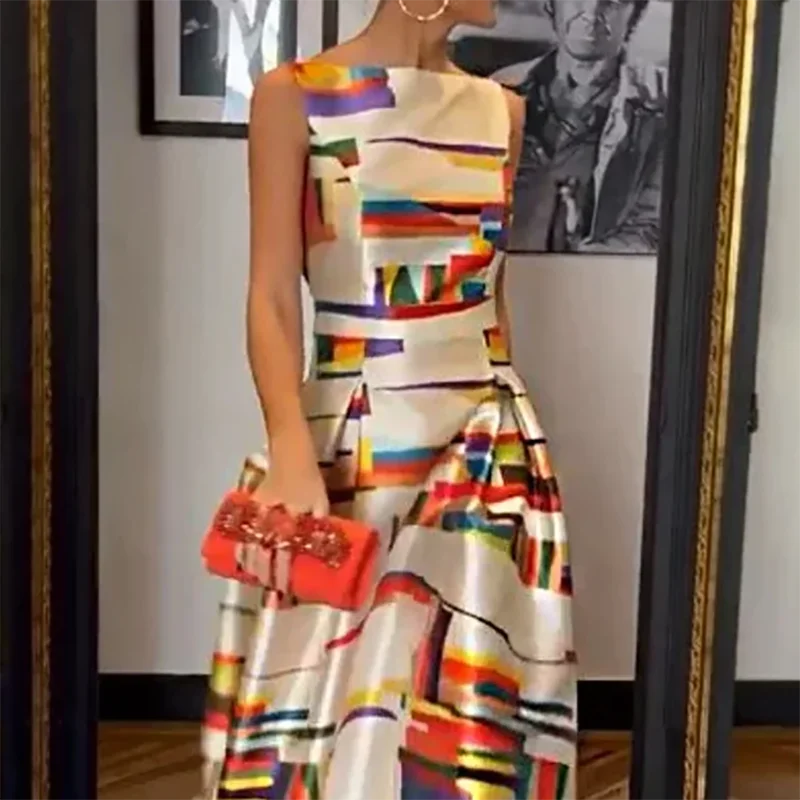 Vestido Estampado Geométrico - Imagen 7