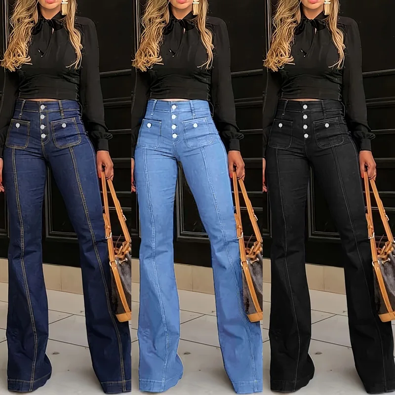 Jeans Flare Retro de Cintura Alta - Imagen 3