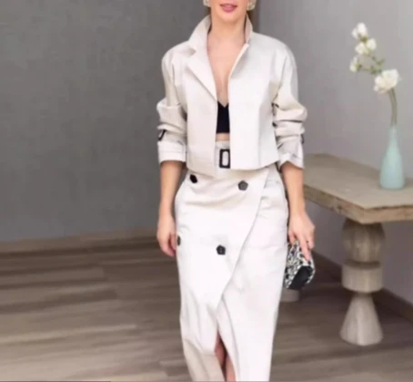 Conjunto Elegante de Dos Piezas S-XXL