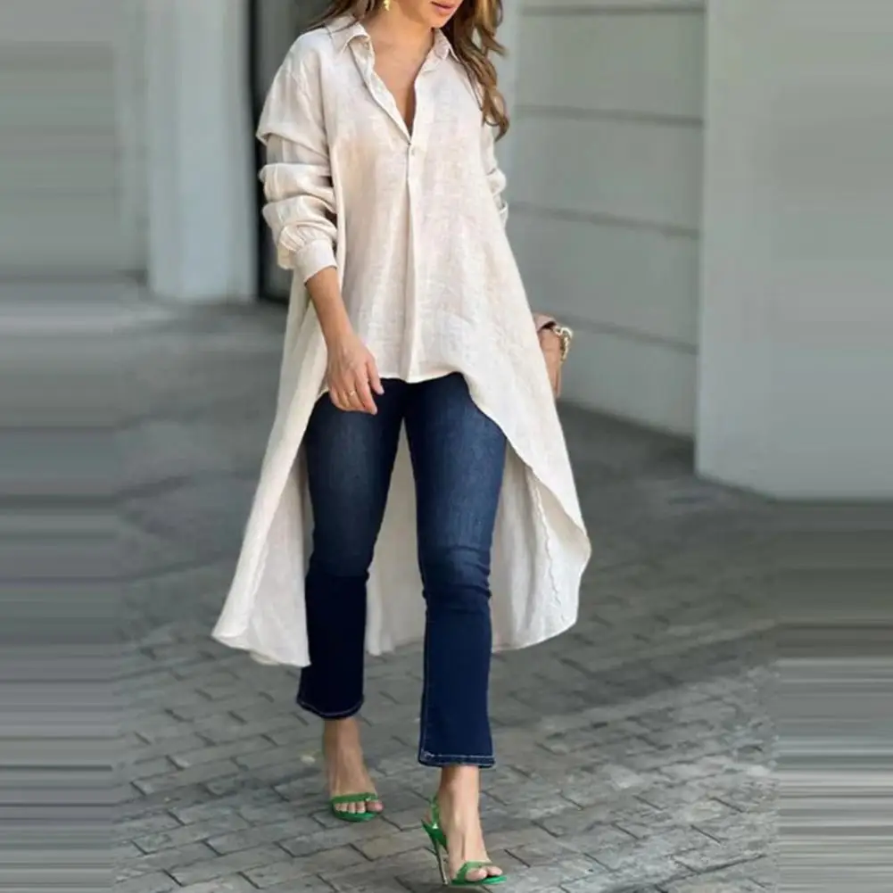 Camisa de Mujer con Cuello y Mangas Largas - Imagen 2