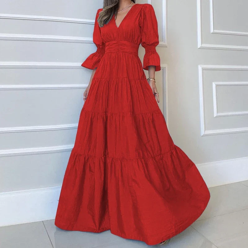 Vestido Maxi Drapeado - Imagen 9