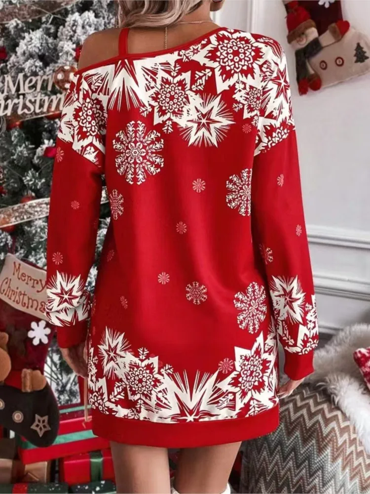 Vestido de Invierno con Estampado de Copos de Nieve - Imagen 7