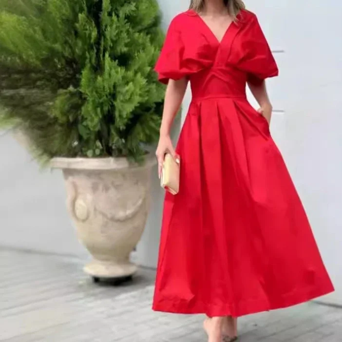 Vestido Casual Rojo - Imagen 5