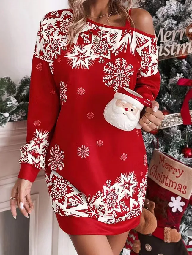 Vestido de Invierno con Estampado de Copos de Nieve - Imagen 9