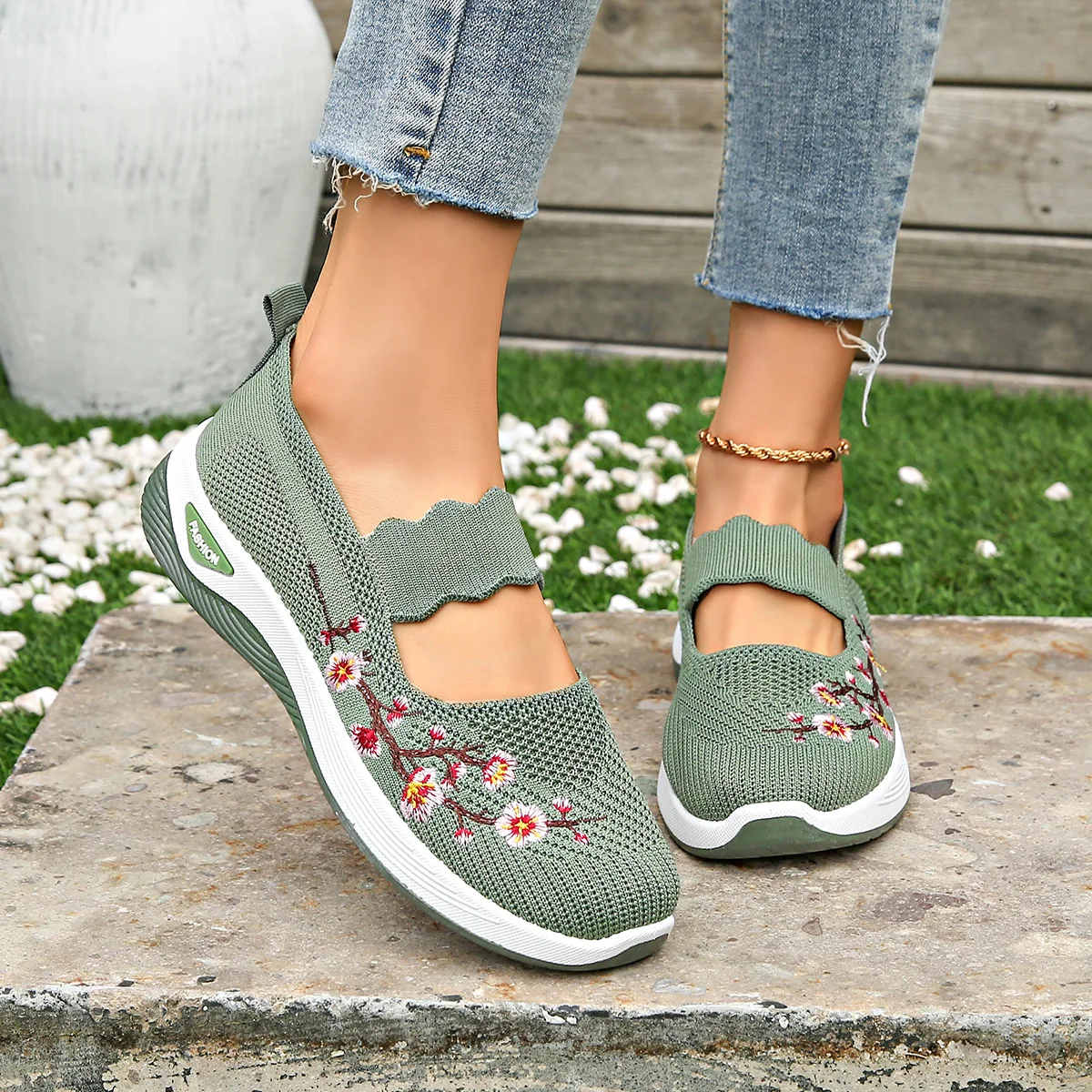 Zapatillas Planas Bordadas - Imagen 9