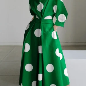 Vestido Maxi Polka-Dot