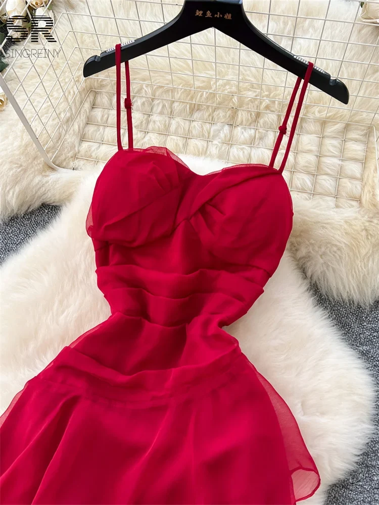 Vestido Rojo con Volantes - Imagen 4