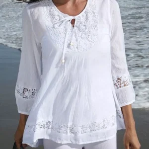 Blusa con Encaje - Estilo Bohemio Chic