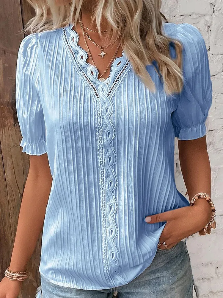 Blusa Tejida con Cuello V - Imagen 2