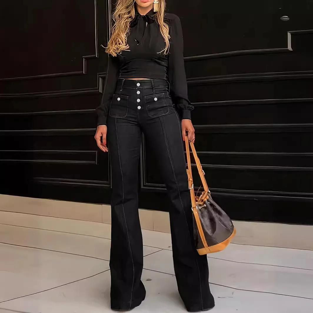 Jeans Flare Retro de Cintura Alta - Imagen 6