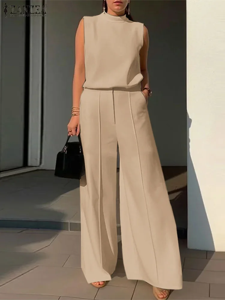 Conjunto Elegante Pantalones de Pierna Ancha