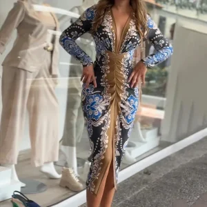 Vestido Midi Estampado