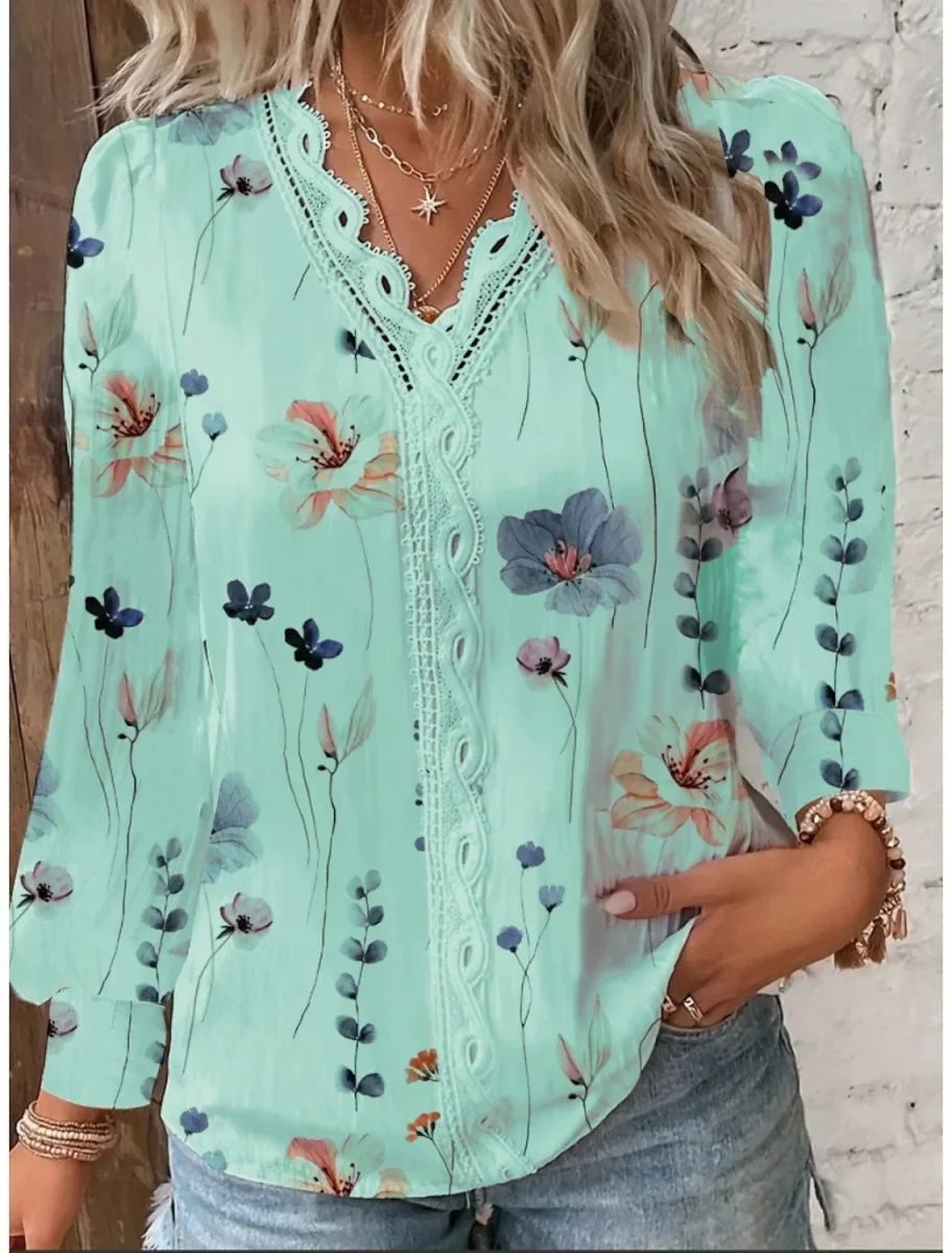 Blusa Casual de Flores Elegante - Imagen 4