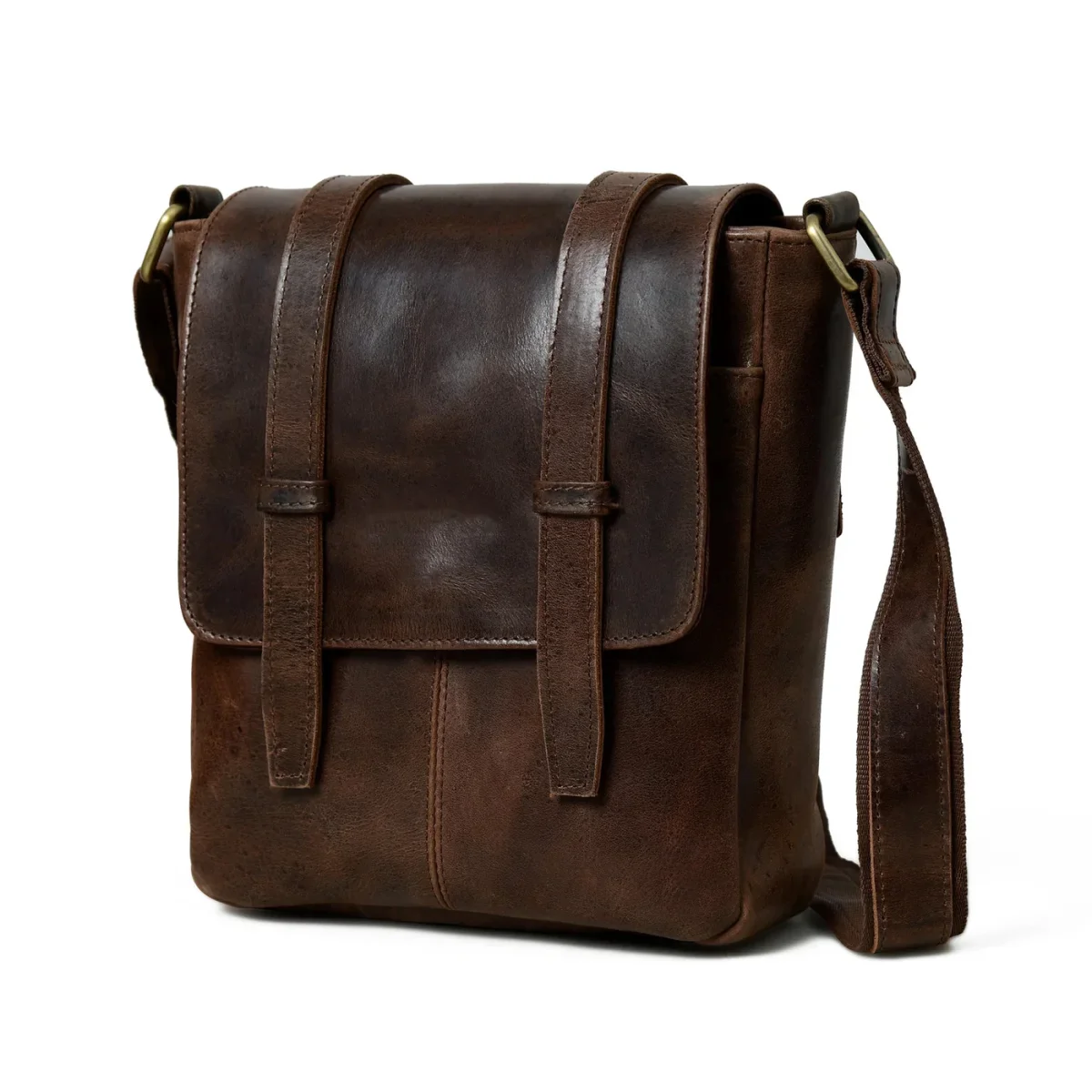 Side Leather Messenger Bag - Imagen 3