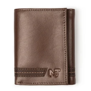 SleekCut Tri-Fold Wallet - Brown