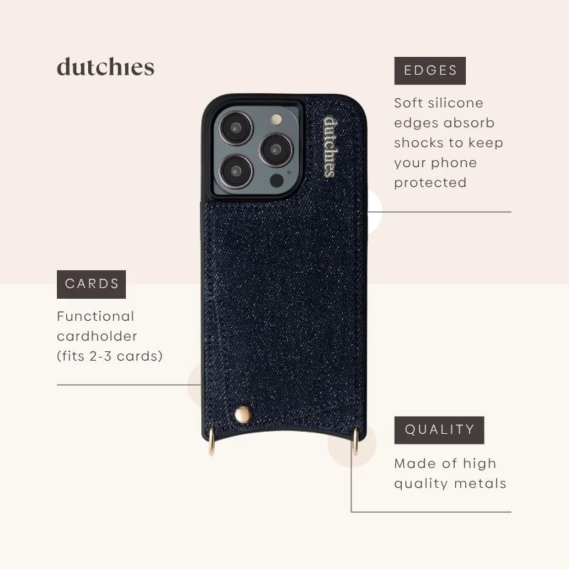 Spanish Chain Set | iPhone | Denim Glitter - Imagen 6