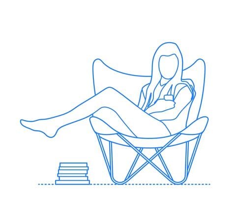 The Jet Black Butterfly Chair - Imagen 8