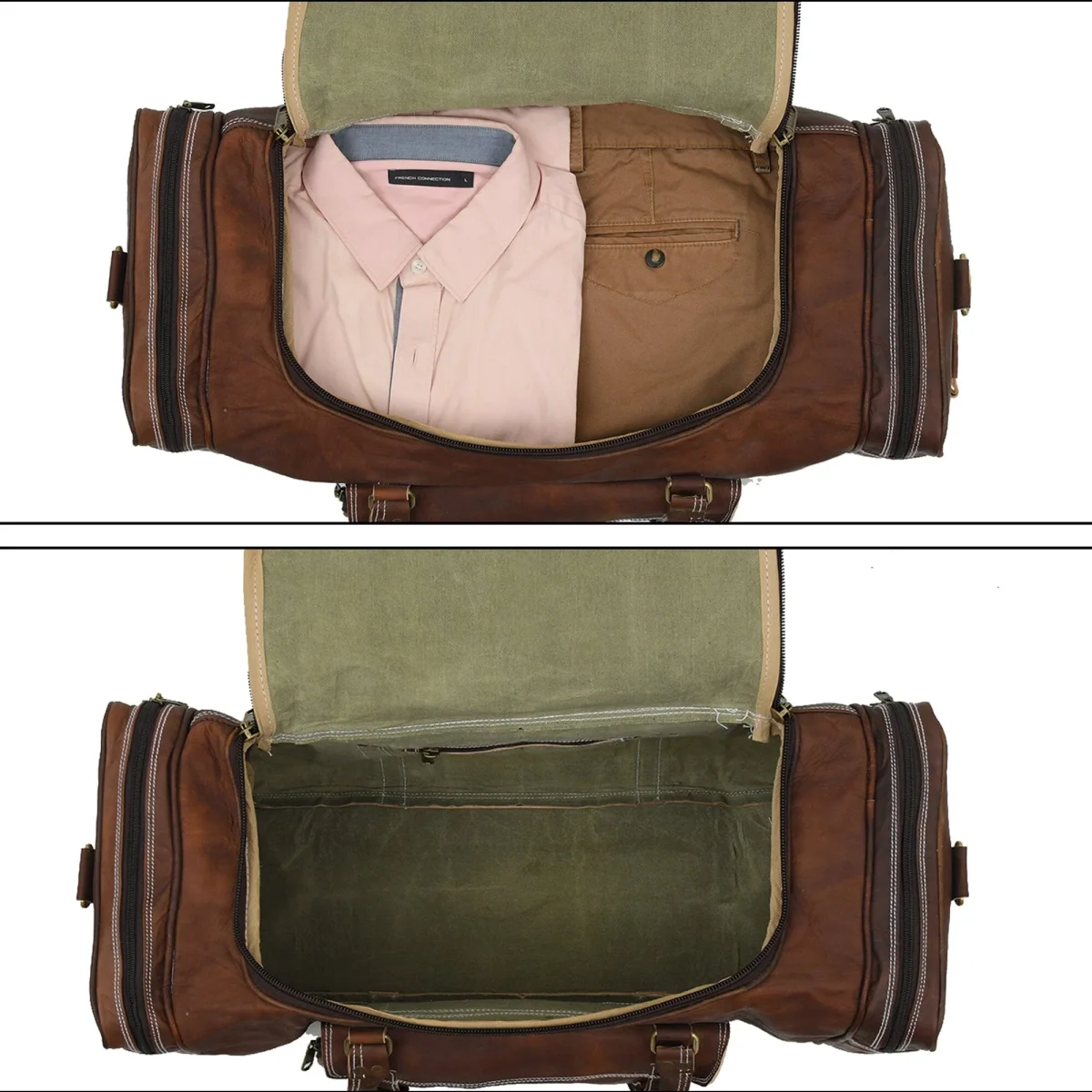 Walker Leather Weekender Bag + Free Toiletry - Imagen 6