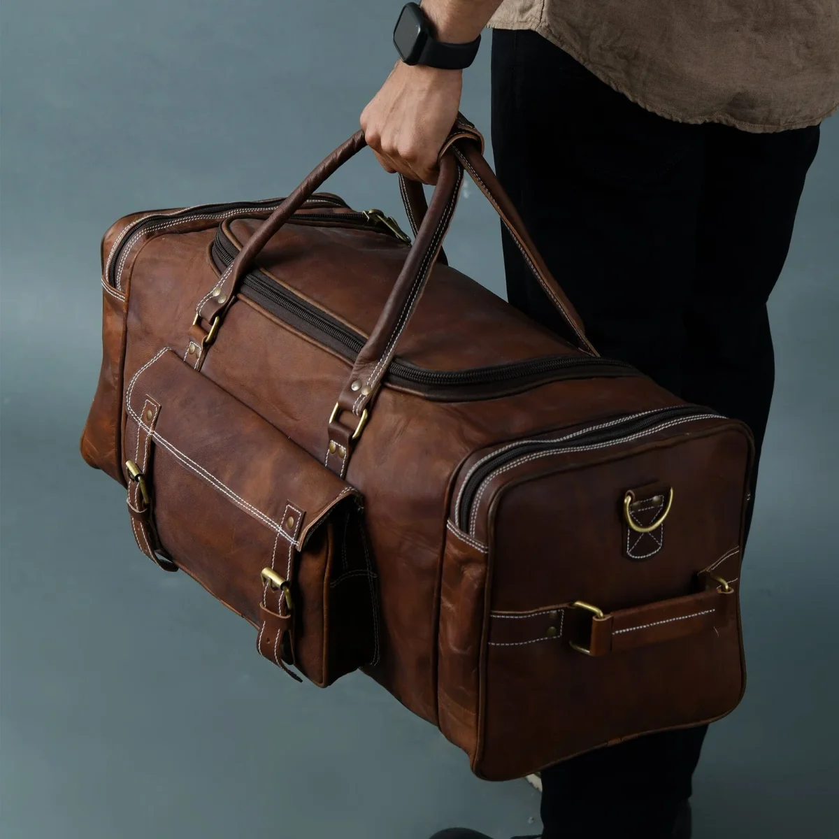 Walker Leather Weekender Bag + Free Toiletry - Imagen 3