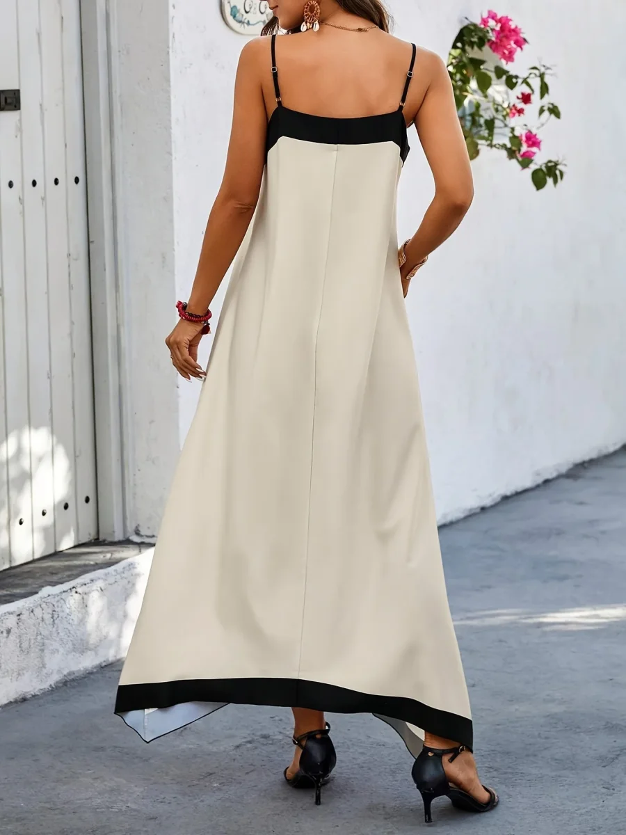 Vestido Casual de Tirantes Color Block - Imagen 4