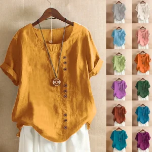 Blusas de Algodón y Lino