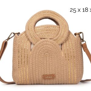 Bolso de Mano Trenzado para Mujer con Bandolera