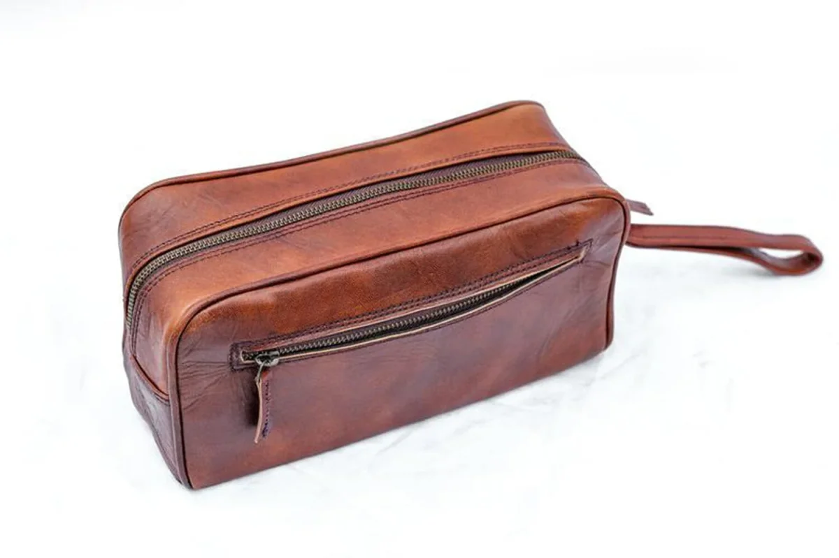The Single Section Toiletry- Brown - Imagen 4