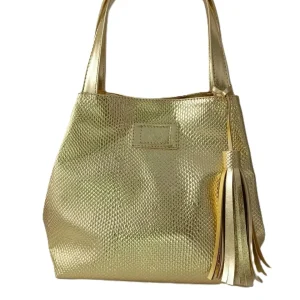 Cartera de Piel coco Dorado Modelo RatNevnier - Ideal para Uso Diario y Salidas Casual