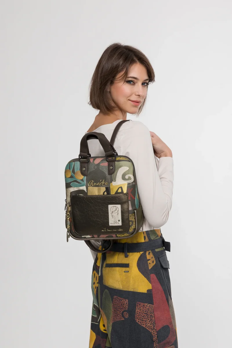 Mochila estampada con asa corta Amphora - Imagen 3
