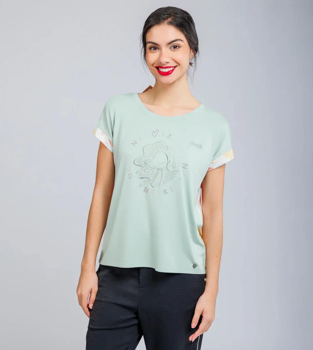 Camiseta manga corta verde Memories - Imagen 5