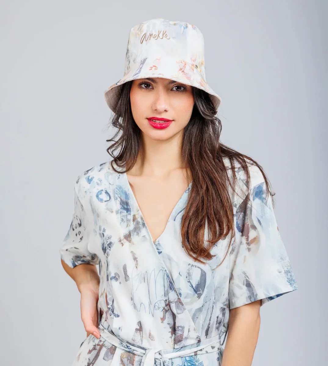 Gorro pescador reversible beige - Imagen 3