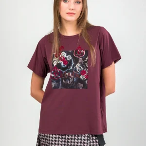 Camiseta manga corta burdeos Manifesto