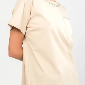 Camiseta manga corta beige Studio
