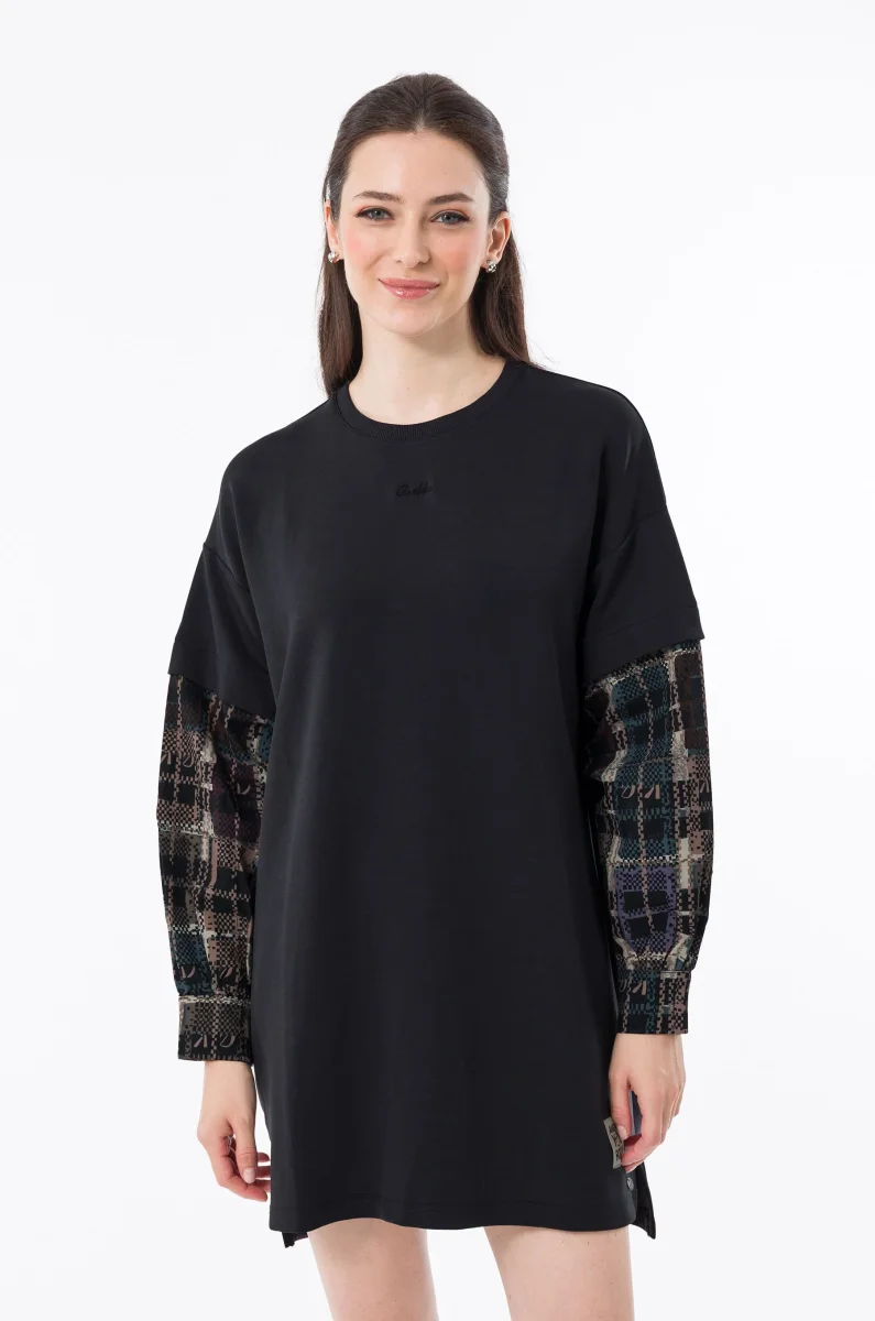 Vestido oversize con mangas estampadas - Imagen 5