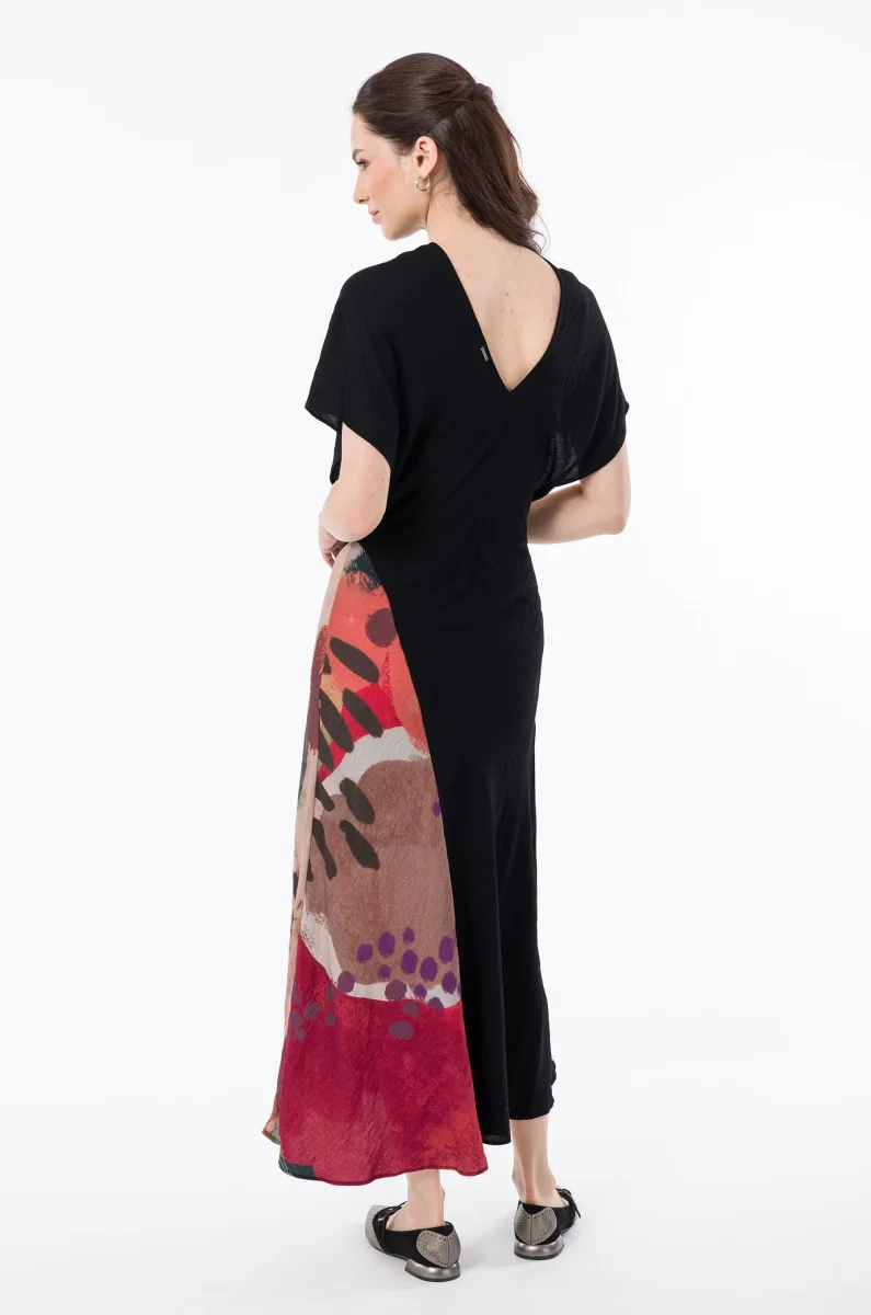 Vestido largo fluido estampado - Imagen 7