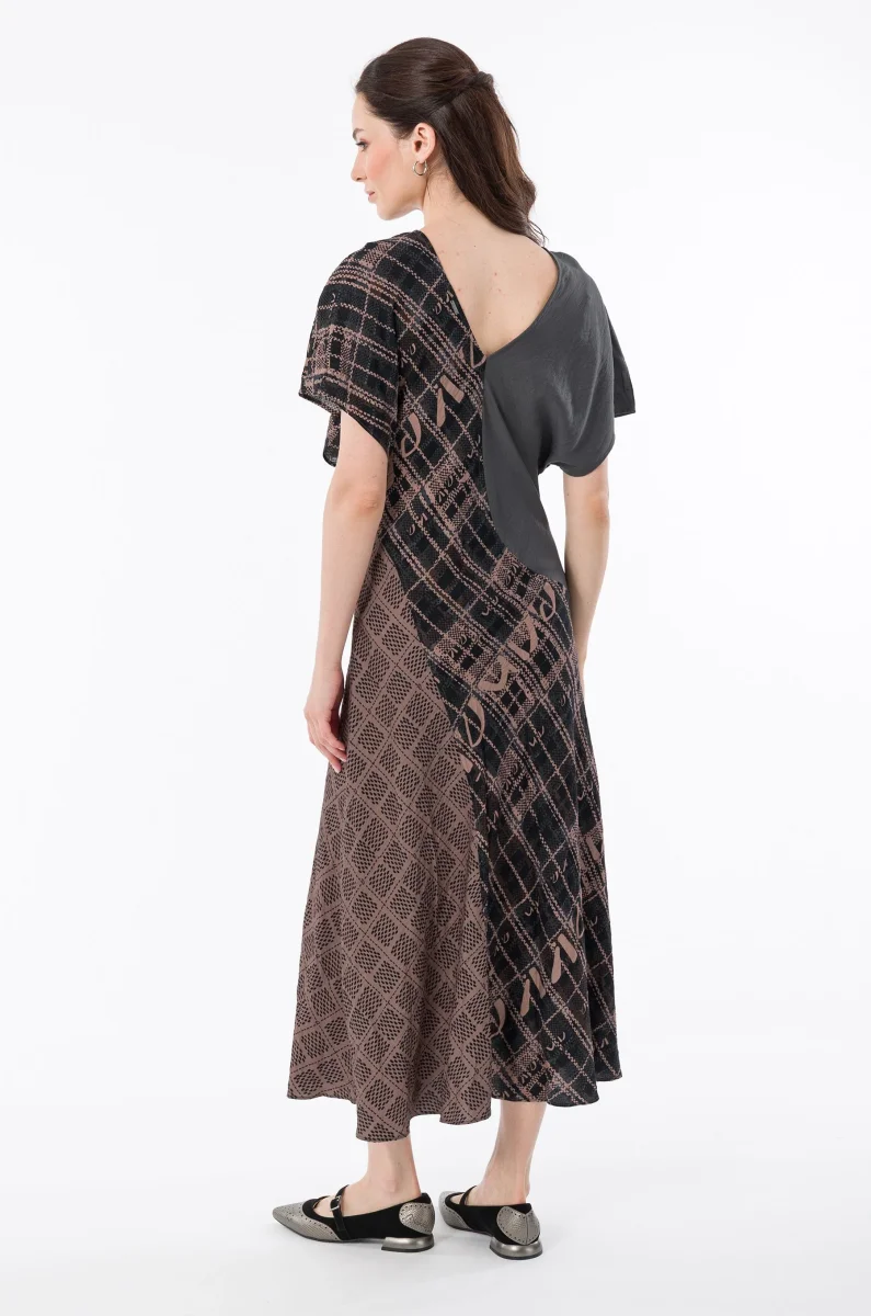 Vestido largo fluido estampado Orchestra - Imagen 6