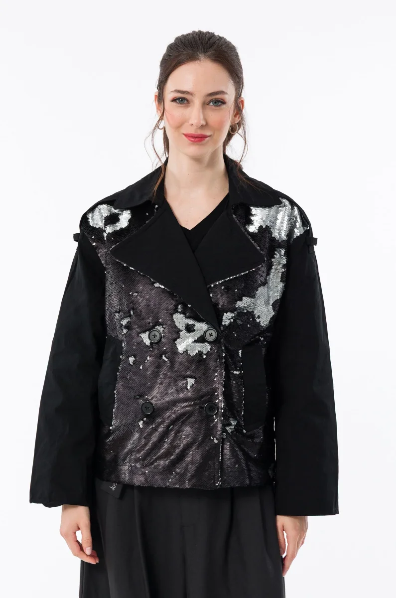 Chaqueta negra con lentejuelas - Imagen 6