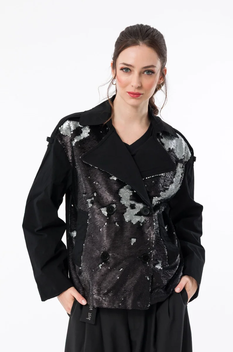 Chaqueta negra con lentejuelas - Imagen 7