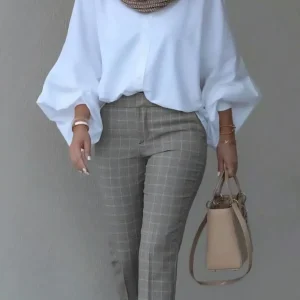 Blusa de Manga Farol con Botones